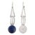Lapis lazuli dangle earrings, 'Nebula Skies' - Lapis Lazuli and Sterling Silver Dangle Earrings from Peru (image 2c) thumbail