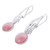 Opal dangle earrings, 'Pink Succulence' - Pink Opal and Sterling Silver Dangle Earrings from Peru (image 2d) thumbail