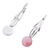 Opal dangle earrings, 'Pink Succulence' - Pink Opal and Sterling Silver Dangle Earrings from Peru (image 2e) thumbail