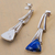 Lapis lazuli dangle earrings, 'Distant Mountains' - Lapis Lazuli Sterling Silver Triangle Dangle Earrings Peru (image 2c) thumbail
