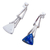 Lapis lazuli dangle earrings, 'Distant Mountains' - Lapis Lazuli Sterling Silver Triangle Dangle Earrings Peru (image 2d) thumbail
