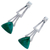 Chrysocolla dangle earrings, 'Distant Mountains' - Chrysocolla Sterling Silver Triangle Dangle Earrings Peru (image 2c) thumbail