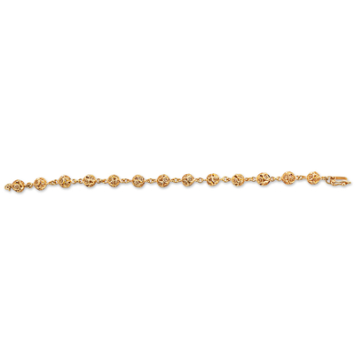 Filigranes Gliederarmband aus vergoldetem Sterlingsilber - Filigranes Gliederarmband aus vergoldetem Sterlingsilber, Peru