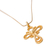 Gold plated filigree pendant necklace, 'Christian Hope' - Gold Plated Sterling Silver Filigree Pendant Necklace Peru (image 2e) thumbail