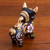 Ceramic figurine, 'Black Pucara Bull' - Hand Painted Floral Ceramic Bull in Black from Peru (image 2c) thumbail
