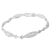 Sterling silver filigree link bracelet, 'Sweet Hearts' - Sterling Silver Filigree Heart Motif Link Bracelet from Peru thumbail