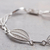 Sterling silver filigree link bracelet, 'Sparkling Crescents' - 925 Sterling Silver Filigree Oval Link Bracelet from Peru (image 2b) thumbail