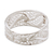 Silver filigree band ring, 'Three Waves' - Artisan Crafted 950 Silver Filigree Band Ring from Peru (image 2c) thumbail