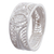 Silver filigree band ring, 'Shining Crescents' - Artisan Crafted Wide 950 Silver Filigree Band Ring from Peru (image 2c) thumbail