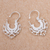 Silver filigree hoop earrings, 'Wings in Flight' - 950 Silver Filigree Hoop Earrings from Peru (image 2b) thumbail