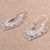 Silver filigree hoop earrings, 'Wings in Flight' - 950 Silver Filigree Hoop Earrings from Peru (image 2c) thumbail