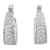 Silver filigree half-hoop earrings, 'Sparkling Crescents' - 950 Silver Filigree Half Hoop Earrings from Peru thumbail