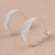 Silver filigree half-hoop earrings, 'Sparkling Crescents' - 950 Silver Filigree Half Hoop Earrings from Peru (image 2b) thumbail