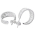 Silver filigree half-hoop earrings, 'Sparkling Crescents' - 950 Silver Filigree Half Hoop Earrings from Peru (image 2e) thumbail