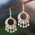 Silberne filigrane Kronleuchter-Ohrringe - filigrane Kronleuchter-Ohrringe aus 950er Silber aus Peru