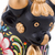 Ceramic figurine, 'Big Colorful Pucara Bull' - Hand Painted Ceramic Bull with Floral Motifs from Peru