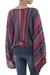 Striped kimono sleeve sweater, 'Fiesta Dance' - Colorful Striped Alpaca Wool Blend Sweater from Peru (image 2c) thumbail