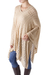 Poncho, 'Diamond Dream' - Bohemian Style One Size Fits Most Tan Poncho from Peru (image 2c) thumbail