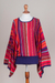 Striped kimono sleeve sweater, 'Cuzco Dance' - Peruvian Knit Bohemian Drape Sweater in Multicolor Pattern