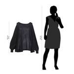 Cotton blend sweater, 'Night Breeze' - Soft Knit Bohemian Style Black Drape Sweater from Peru