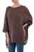 Cotton blend sweater, 'Desert Breeze' - Soft Knit Bohemian Style Brown Drape Sweater from Peru (image 2b) thumbail