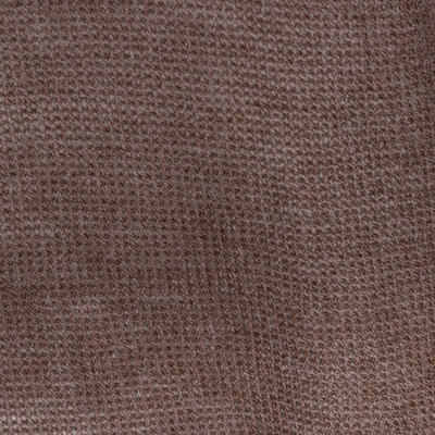 Pullover aus Baumwollmischung - Weich gestrickter brauner drapierter Pullover im böhmischen Stil aus Peru