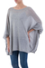 Cotton blend sweater, 'Mountain Breeze' - Soft Knit Bohemian Style Grey Drape Sweater from Peru (image 2c) thumbail