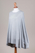 Cotton blend sweater, 'Mountain Breeze' - Soft Knit Bohemian Style Grey Drape Sweater from Peru (image 2f) thumbail