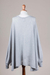 Cotton blend sweater, 'Mountain Breeze' - Soft Knit Bohemian Style Grey Drape Sweater from Peru (image 2g) thumbail