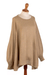 Cotton blend sweater, 'Coastal Breeze' - Soft Knit Bohemian Style Light Tan Drape Sweater from Peru (image 2e) thumbail