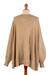 Cotton blend sweater, 'Coastal Breeze' - Soft Knit Bohemian Style Light Tan Drape Sweater from Peru (image 2f) thumbail
