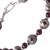 Garnet and pyrite beaded bracelet, 'Silvery Love' - Garnet Pyrite 925 Silver Artisan Crafted Beaded Bracelet (image 2d) thumbail
