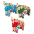Ceramic figurines, 'Tricolor Pucara Bulls' (set of 3) - Green Blue and Red Ceramic Bull Sculptures (Set of 3) (image 2a) thumbail
