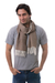 Men's 100% baby alpaca scarf, 'Lovely Chestnut' - Men's Brown 100% Baby Alpaca Wool Scarf from Peru