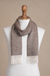 Men's 100% baby alpaca scarf, 'Lovely Chestnut' - Men's Brown 100% Baby Alpaca Wool Scarf from Peru (image 2d) thumbail