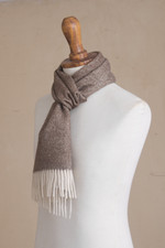 Men's 100% baby alpaca scarf, 'Lovely Chestnut' - Men's Brown 100% Baby Alpaca Wool Scarf from Peru