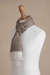 Men's 100% baby alpaca scarf, 'Lovely Chestnut' - Men's Brown 100% Baby Alpaca Wool Scarf from Peru (image 2g) thumbail