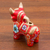 Ceramic figurine, 'Red Pucara Bull' - Red Painted Ceramic Bull Folk Art Sculpture