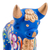 Ceramic figurine, 'Blue Pucara Bull' - Hand Painted Blue Ceramic Bull Sculpture Floral from Peru (image 2e) thumbail