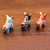 Ceramic figurines, 'Little Pucara Bulls' (set of 3) - Handcrafted Multicolor Set of Three Bull Figurines (image 2c) thumbail