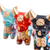 Ceramic figurines, 'Little Pucara Bulls' (set of 3) - Handcrafted Multicolor Set of Three Bull Figurines (image 2e) thumbail