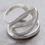 Sterling silver band ring, 'Sky Curves' - Peruvian Jewelry High Polish Sterling Silver Band Ring (image 2) thumbail
