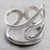 Sterling silver band ring, 'Sky Curves' - Peruvian Jewelry High Polish Sterling Silver Band Ring (image 2b) thumbail