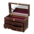Leather and wood jewelry box, 'Paradise Memories' - Leather and Wood Wood Jewelry Box with Bird Motifs (image 2d) thumbail