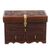 Leather and wood jewelry box, 'Paradise Memories' - Leather and Wood Wood Jewelry Box with Bird Motifs (image 2e) thumbail