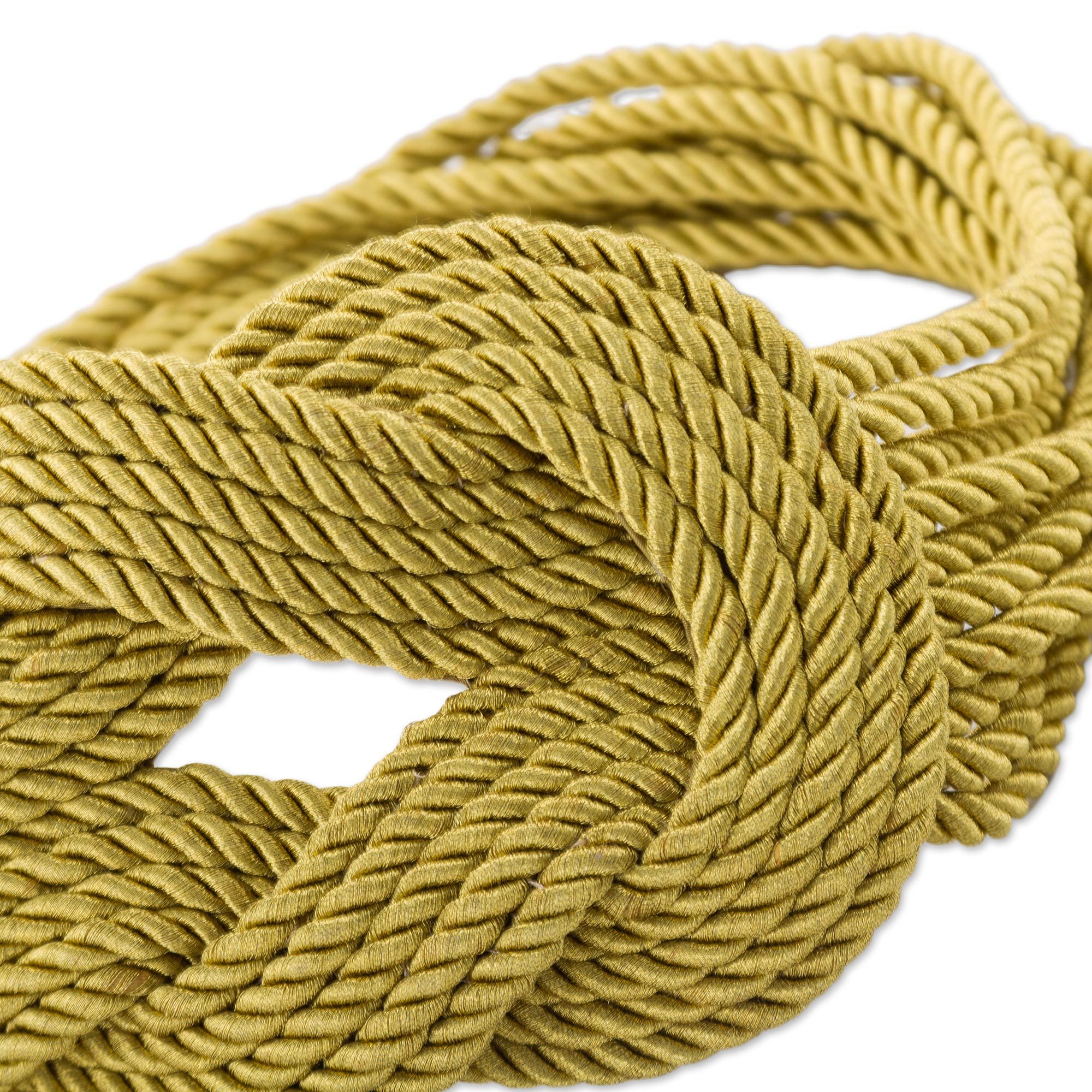 Hand Made Modern Rope Belt in Gold Color from Peru Dorado Braids NOVICA