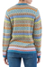 100% alpaca cardigan, 'Sweet Cake' - Multicolor 100% Alpaca Cardigan Sweater from Peru (image 2c) thumbail