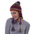100% alpaca chullo hat, 'Tactile Rainbow' - Striped Multicolored Alpaca Chullo Hat with Pompom from Peru (image 2b) thumbail