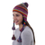 100% alpaca chullo hat, 'Tactile Rainbow' - Striped Multicolored Alpaca Chullo Hat with Pompom from Peru (image 2c) thumbail