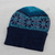 100% alpaca hat, 'Andean Snow' - 100% Alpaca Knit Hat in Teal and Seafoam from Peru thumbail